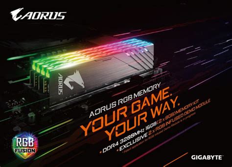 Gigabyte Releases Aorus RGB Memory with Dummy Kits