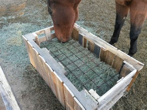 Slow Hay Feeder. Made from 2 pellet crates. Easy and saves the hay ...