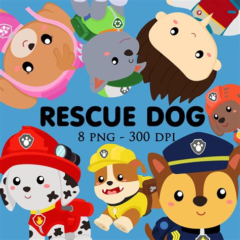 Rescue Dog Clipart Cute Kids Clip Art Job and Occupation | Etsy