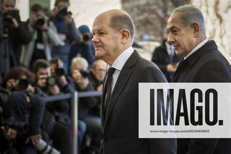 Olaf Scholz SPD , German Chancellor, and Benjamin Netanyahu, Prime ...