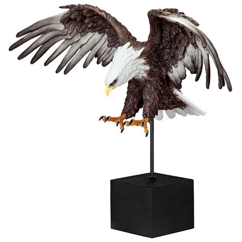 Home Lady Liberty Sculpture Holding American Flag with Bald Eagle Statue Figurine Home DÃ©cor ...