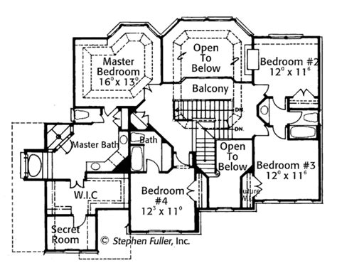 Colonial Style House Plan - 4 Beds 3.5 Baths 2935 Sq/Ft Plan #429-378 | Secret rooms, Victorian ...