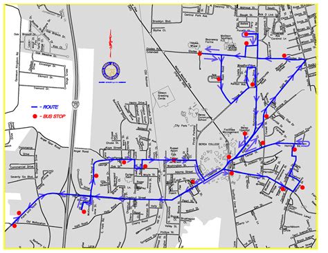 Berea Bus Route Map - Berea Kentucky • mappery