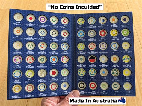 Australian Two Dollar Coloured Coin Album Folder | Australian Coin Album