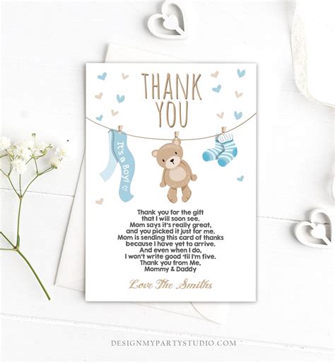 Template For Baby Shower Thank You Cards – Mightyprintingdeals.com