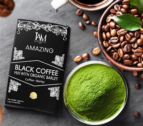 Amazing Black Coffee Mix with Organic Barley (1 Box) - Organico