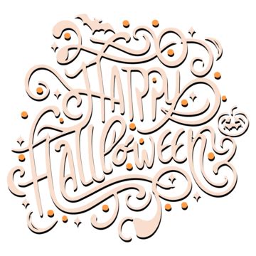 Halloween Handwritten Typography Design Vector, Halloween, Handwritten, Typography Design PNG ...