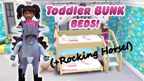 Sims 4 MUST-HAVE CC - Rocking Horse and BUNK BEDS! 🧸💕 (PandaSama Sims CC) - YouTube