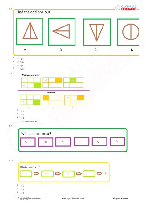 Maths Logical Reasoning Questions For Class 3 - Amy Fleishman's Math Problems