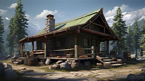 Premium AI Image | Breathtaking Mountain Cabin With Stunning Views Perfect For A Relaxing Getaway