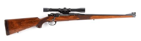 Lot Detail - (C) GRIFFIN & HOWE MANNLICHER STOCK CUSTOM 98 MAUSER RIFLE WITH SCOPE (1962)..