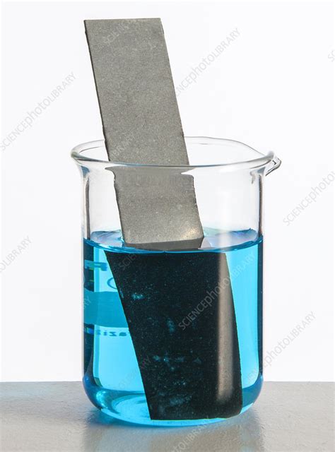 Zinc, Copper Sulphate Reaction, 1 of 2 - Stock Image - C030/7890 - Science Photo Library