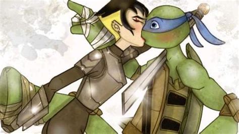 Tmnt Karai And Leo Kissing