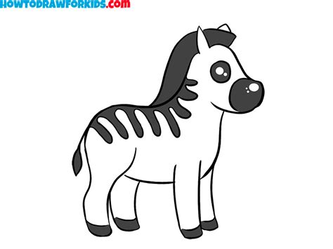 How to Draw a Zebra - Easy Drawing Tutorial For Kids