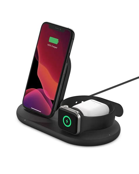 Belkin 3-in-1 Wireless Charger - Fast Wireless Charging Stand for Apple ...