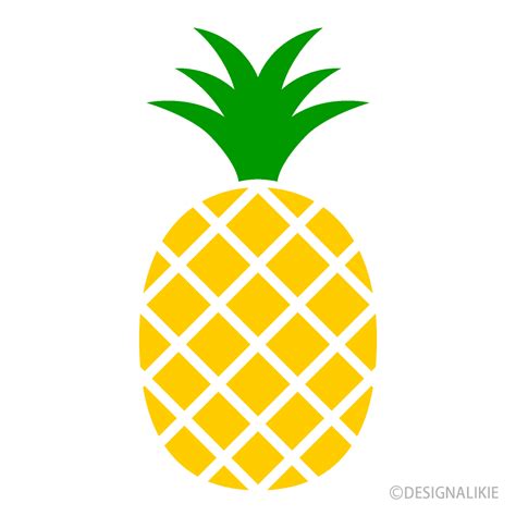 Flat Pineapple Clip Art Free PNG Image｜Illustoon