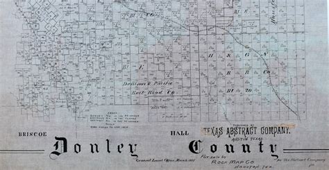 Texas County Maps 1870s-1910 - "Donley County" - #2573 | Texas Art | Vintage Texas Paintings