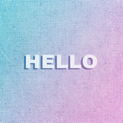 Hello text shadow bold font | Free Photo - rawpixel