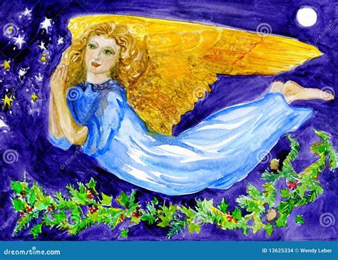 Flying Angel stock illustration. Illustration of christmas - 13625334