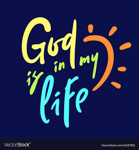 God is in my life Royalty Free Vector Image - VectorStock