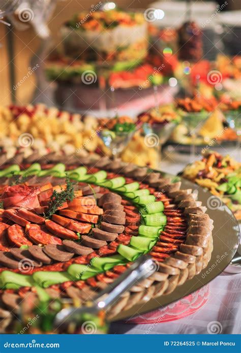 Banquet Buffet Food on Display Stock Image - Image of indoors, banquet: 72264525