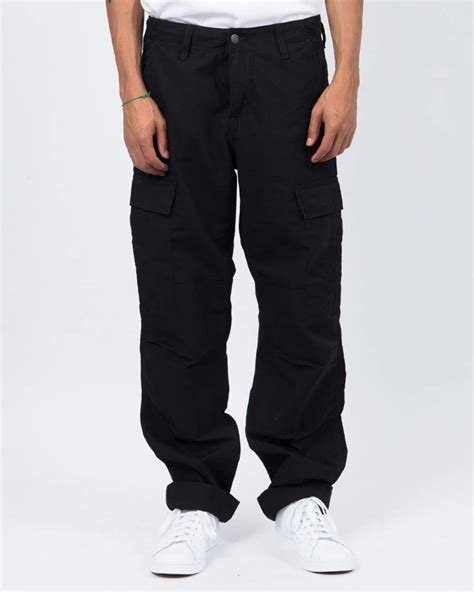 Carhartt Carhartt Regular Cargo Pants Black Rinsed - Lockwood Skateshop