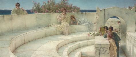 Sir Lawrence Alma-Tadema, O.M., R.A., R.W.S. (1836-1912) , Under the Roof of Blue Ionian Weather ...