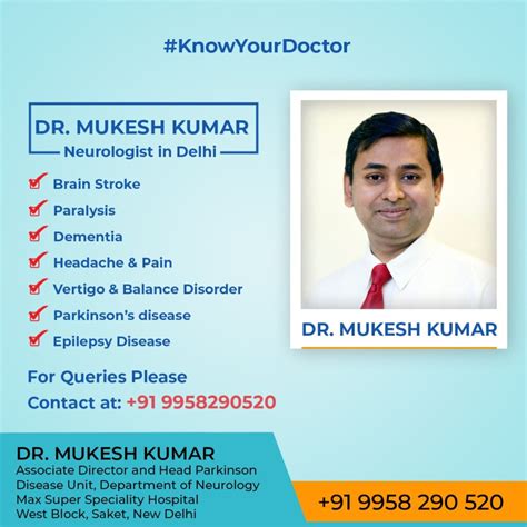 Best neurologist in Delhi - Dr. Mukesh Kumar