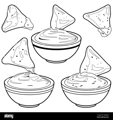 Bowls of salsa Black and White Stock Photos & Images - Alamy