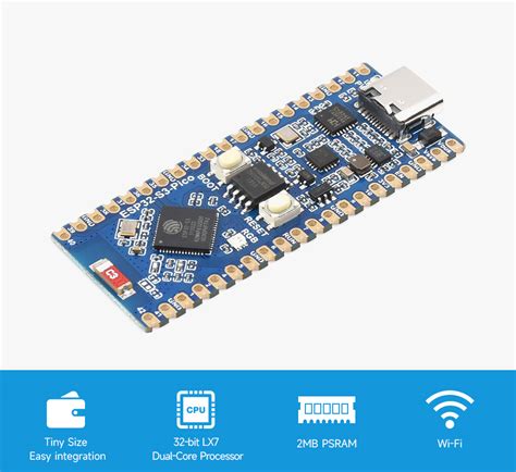 ESP32-S3 Microcontroller, 2.4 GHz Wi-Fi Development Board, dual-core processor with frequency up ...