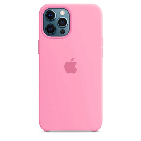 Premium Logo Silicone Case Apple iPhone 12 Pro Max - Pink