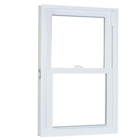 American Craftsman 31.75 in. x 53.25 in. 70 Series Pro Double Hung White Vinyl Window with Buck ...