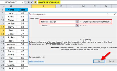 MODE in Excel (Formula, Examples) | How to use MODE Function?