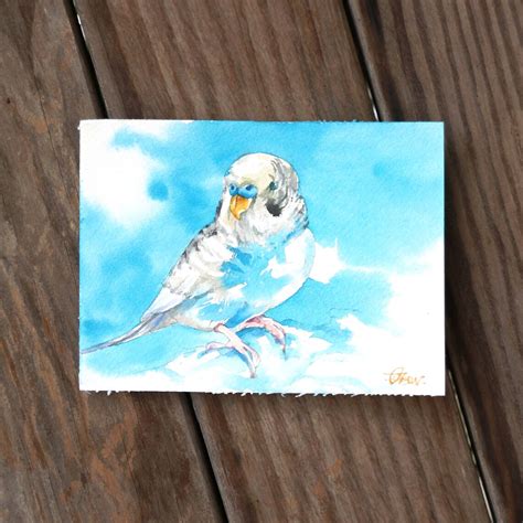 Bird Watercolor Painting Cute Bird Original Art Custom Bird | Etsy