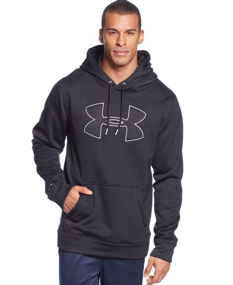 Under armour Fleece Storm Big Logo Performance Hoodie in Gray for Men (BLACK/BLACK/STEEL) | Lyst