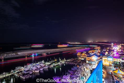 Harborwalk Village Zip Line, Free Fall, and Fireworks Photos and Information - The Good Life Destin