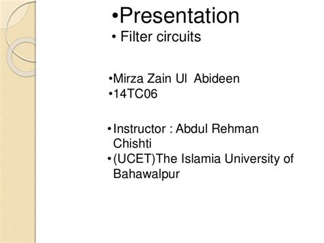 Applications of RLC Circuits