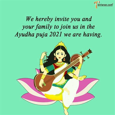 Ayudha pooja invitation card messages text 2022 online free for employees | Invitation cards ...