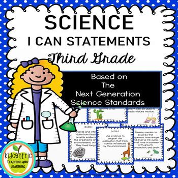 Science 3rd Grade "I Can" Statements for Science Standards | TPT