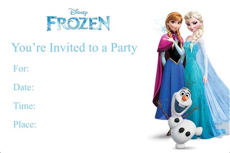 Frozen Free printable Birthday Party Invitation Personalized Party Invites