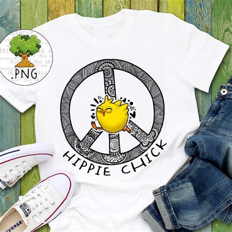 Hippie Chick Png Peace Symbol Png PNG Files for Sublimation - Etsy