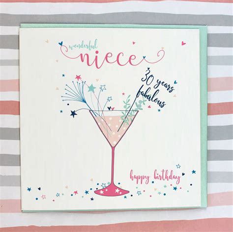 Niece 30th Birthday Card By Molly Mae | notonthehighstreet.com