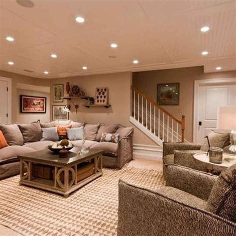 60+ Best Warm and Cozy Living Room Ideas | Contemporary basement ...