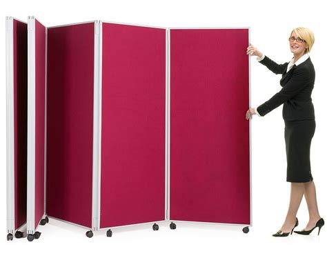 Mobile Concertina Divider Partitions. Folding display boards on wheels excepts pins and velcro ...