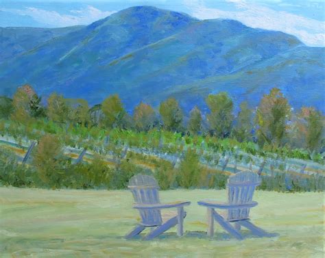 Meg West Oil Paintings: Veritas Vineyards, Afton, Virginia