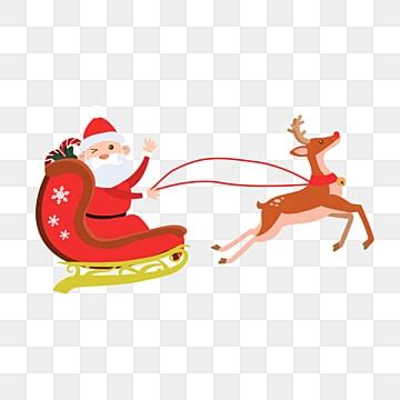 Santa In His Sleigh Clipart