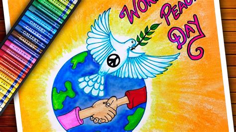 World Peace Day Drawing | World Peace Day Poster | Peace Day Poster Drawing Easy | Peace Day ...