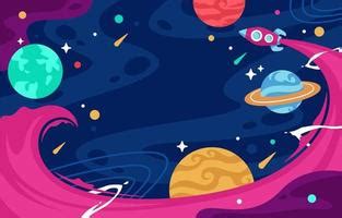 Outer Space Journey with a Rocket 2912709 Vector Art at Vecteezy