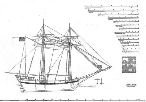 Schooner HMS Chaleur 1764 ship model plans Best Ship Models