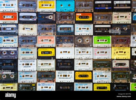 Background of old retro cassette tapes Stock Photo - Alamy